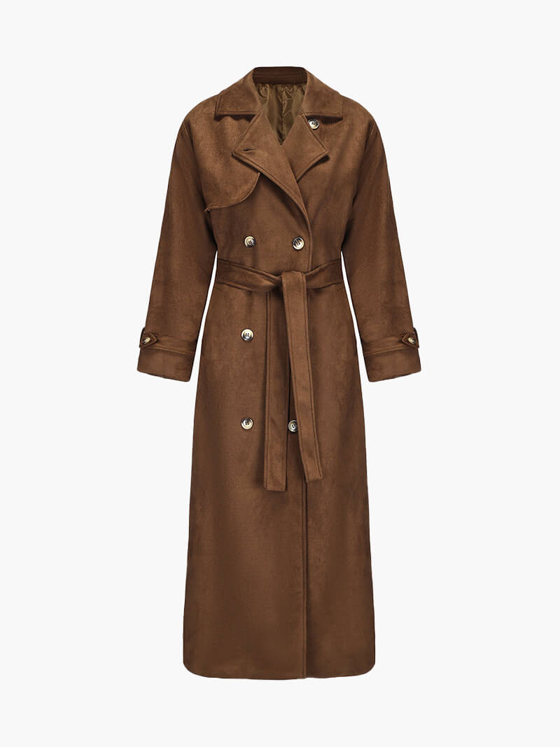 Freya & Mia ™ | faux suede Trenchcoat